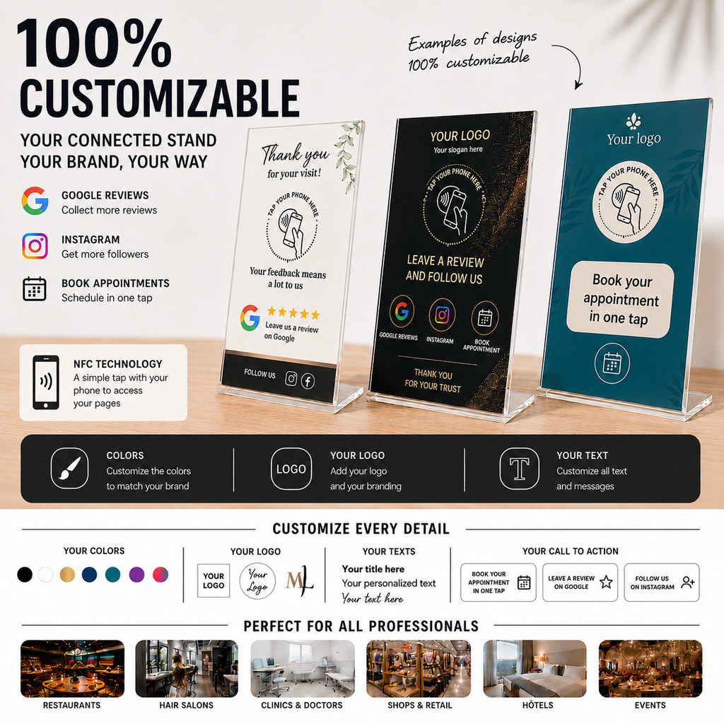 Panneau NFC Premium | Personnalisé - 100% à votre Image