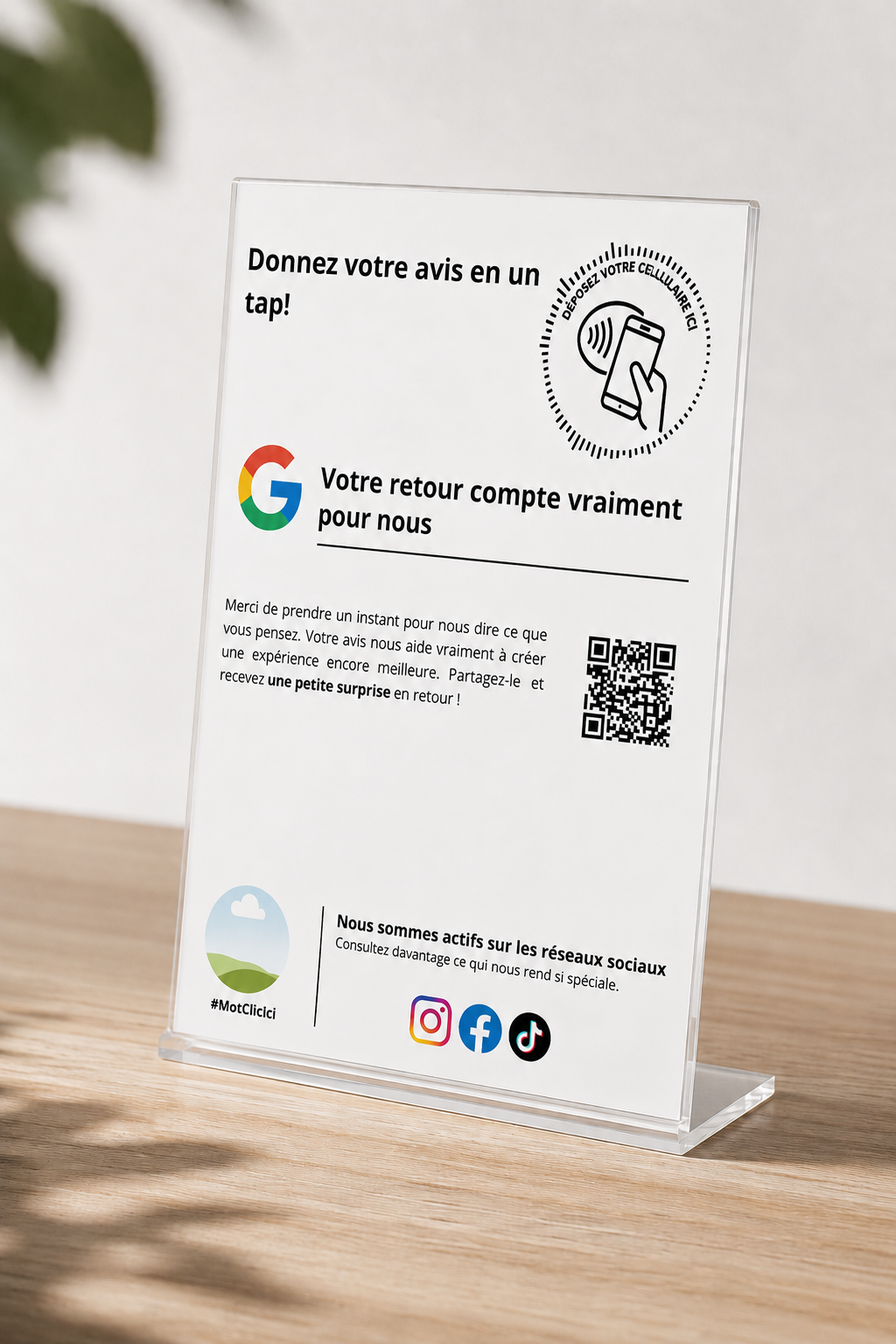 Panneau NFC Premium | Personnalisé - 100% à votre Image